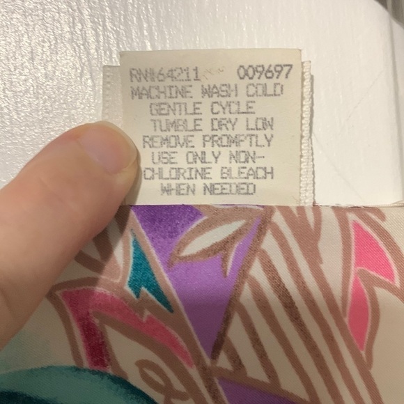 Vintage Adonna cream, purple, pink and green floral nightgown - Picture 6 of 11